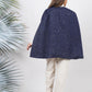 Ariya Threads Midnight Pearl Tweed Cape | Elegant Winter Layer