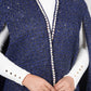 Ariya Threads Midnight Pearl Tweed Cape | Elegant Winter Layer
