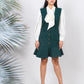 Ariya Threads Emerald Flounce Tweed Dress for Elegant Modern Styling