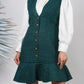 Ariya Threads Emerald Flounce Tweed Dress for Elegant Modern Styling