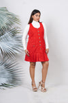 Ariya Threads Crimson Charm Sequinned Tweed Dress for Luxe Evening Style