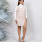 Ariya Threads Blush Glow Tweed Statement Dress with Elegant Modern Style