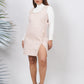Ariya Threads Blush Glow Tweed Statement Dress with Elegant Modern Style
