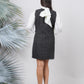 Ariya Threads Black Diamond Tweed Dress with Elegant Modern Detailing