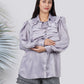 Ariya Threads Moonstone Shine Ruffle Shirt – Elegant Party Wear for Women