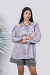 Ariya Threads Moonstone Shine Ruffle Shirt – Elegant Party Wear for Women