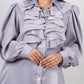 Ariya Threads Moonstone Shine Ruffle Shirt – Elegant Party Wear for Women