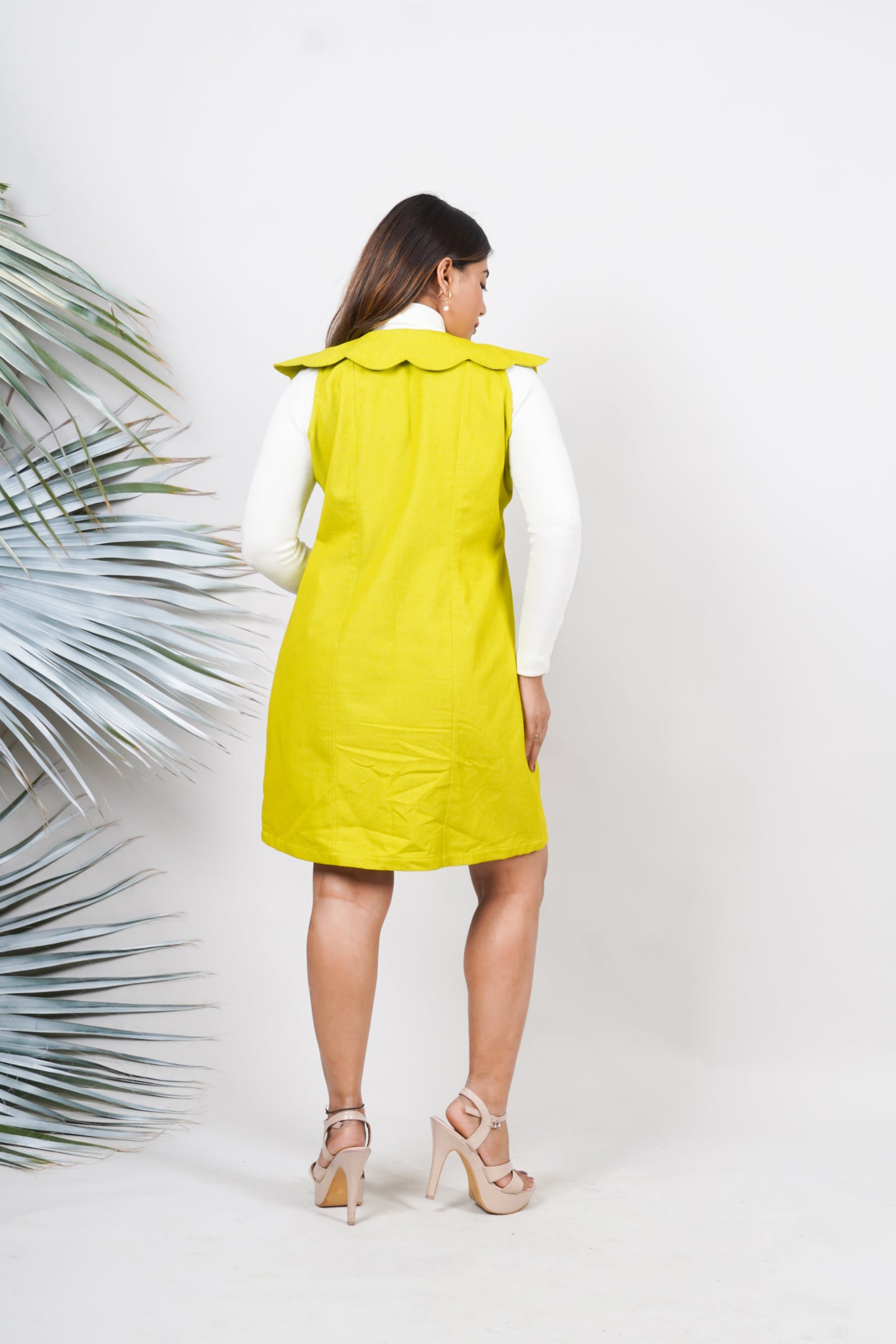 Ariya Threads Yellow Denim Sleeveless Co-ord Set for Trendy All-Day Style