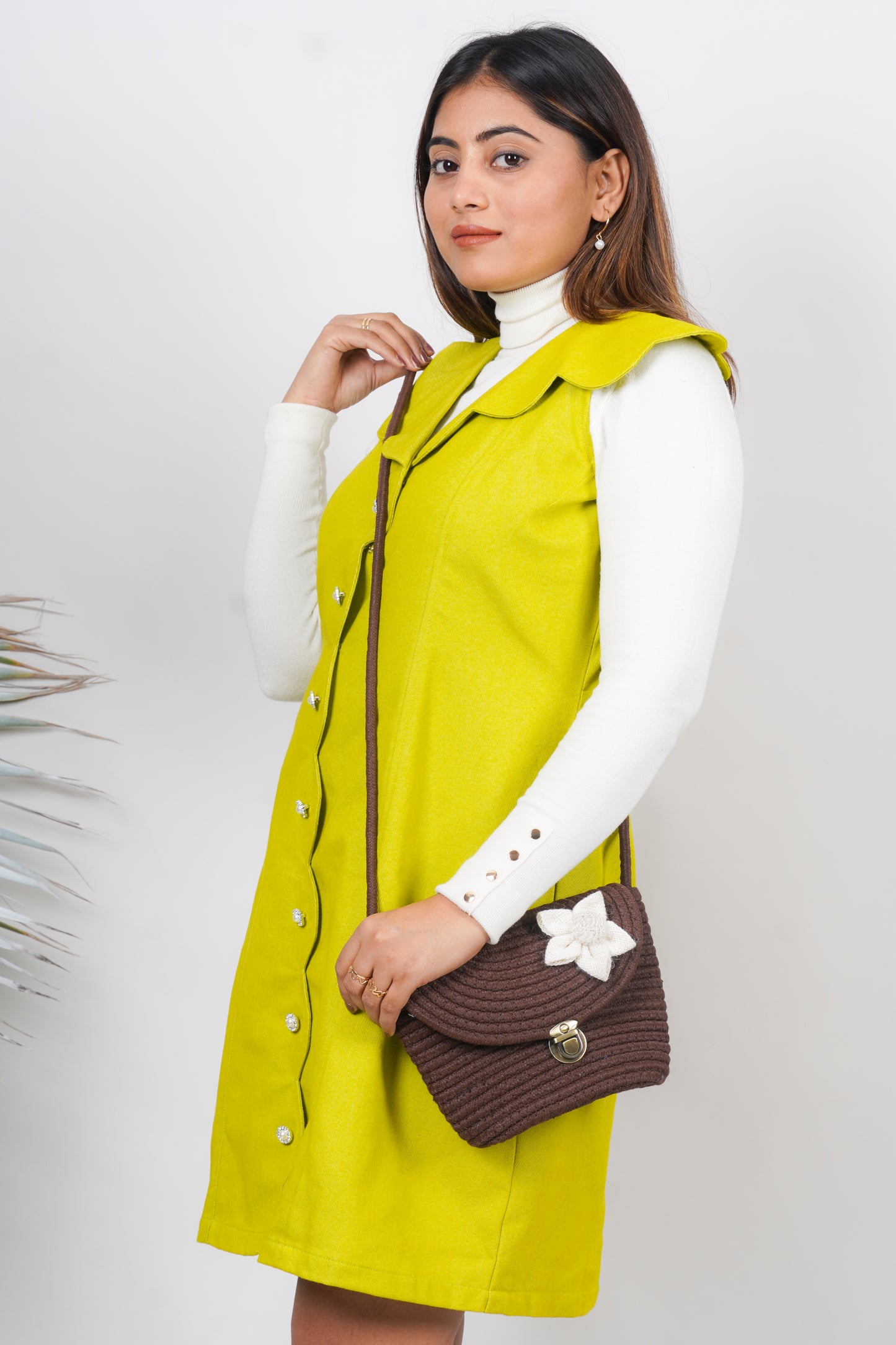 Ariya Threads Yellow Denim Sleeveless Co-ord Set for Trendy All-Day Style