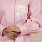 Ariya Threads Women’s Blush Pink Co-Ord Set with Puff Sleeves & Sequin Pocket