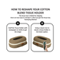 Ariya Cotton Tissue Box Holder – Oval Beige Wooden Button