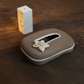 Ariya Cotton Tissue Box Holder – Oval Beige - White Line