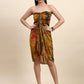 Ariya Threads Women’s Multicolour Tie-Dye Belted Shirt Dress with Balloon Sleeves
