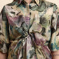 Ariya Threads Women’s Multicolour Floral-Print Belted Asymmetric Shirt Dress