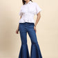 Ariya Threads Azure White Flare Co-ord Set