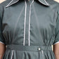 Ariya Threads Women’s Sage Green A-Line Shirt Dress with Contrast Detailing