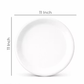 Ariya Melamine Dinner Plates 11 Inch Set of 12 | White