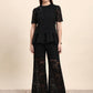 Ariya Threads Midnight Bloom Lace Co-ord Set (Black)