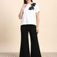 Ariya Threads Monochrome Bloom Co-ord Set (White & Black)