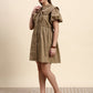 Ariya Threads Elara Ruffle Dress (Mocha Brown)