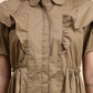 Ariya Threads Elara Ruffle Dress (Mocha Brown)