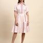 Rosé Line Midi Dress (Blush Pink)