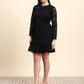 Ariya Threads Noir Bloom Lace Dress (Black)