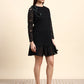 Ariya Threads Noir Bloom Lace Dress (Black)