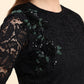 Ariya Threads Noir Bloom Lace Dress (Black)