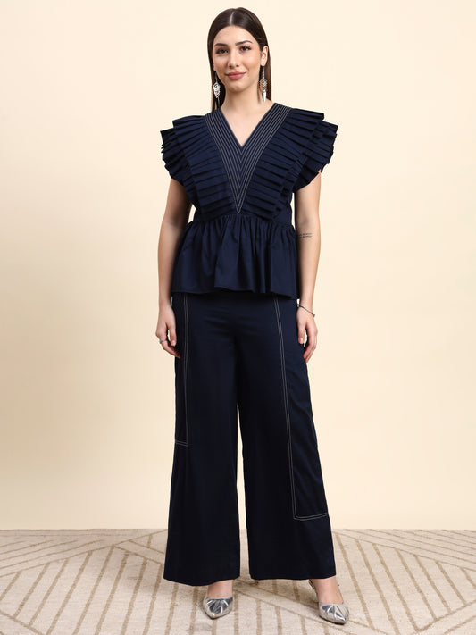 Ariya Threads Midnight Pleated Co-ord Set