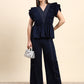 Ariya Threads Midnight Pleated Co-ord Set