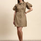 Ariya Threads Elara Ruffle Dress (Mocha Brown)