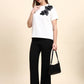 Ariya Threads Monochrome Bloom Co-ord Set (White & Black)