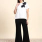 Ariya Threads Monochrome Bloom Co-ord Set (White & Black)