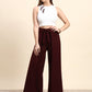 Ariya Threads Eclipse Wine Wide-Leg Co-ord Set (White & Wine)
