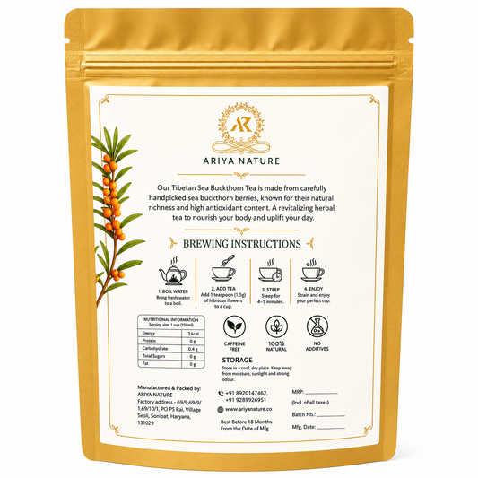 Ariya Nature Tibetan Sea Buckthorn Tea 50g | Premium Natural Herbal Tea