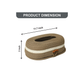 Ariya Cotton Tissue Box Holder – Oval Beige Wooden Button