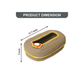 Ariya Cotton Tissue Box Holder – Oval Beige - Yellow Lace