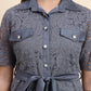 Ariya Threads Lace Shirt Co-ord Set (Slate Grey)