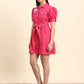 Ariya Threads Nova Utility Dress (Hot Pink)