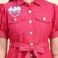 Ariya Threads Nova Utility Dress (Hot Pink)