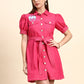 Ariya Threads Nova Utility Dress (Hot Pink)