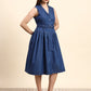 Ariya Threads Amaris Denim Dress (Indigo Blue)