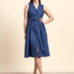 Ariya Threads Amaris Denim Dress (Indigo Blue)