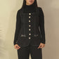 Ariya Threads Women’s Black Denim Sleeveless Vest Co-ord Set with Flared Pants